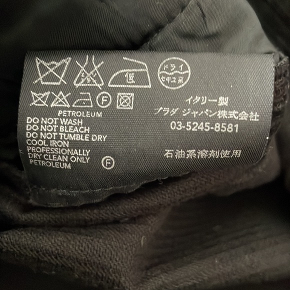 Prada Black Straight Leg Corduroy Pants with Logo on Zipper-pull. - Picture 14 of 14